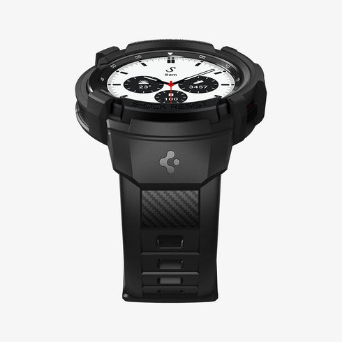 ACS06488 - Galaxy Watch 6 Classic (47mm) Case Rugged Armor Pro in black showing the front